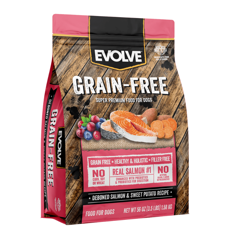 EVOLVE DOG GRAIN FREE SALMON 12 LB - 5.44 KG