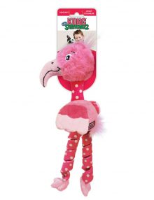 KONG Perro Peluche Stretchezz Flamingo Mediano